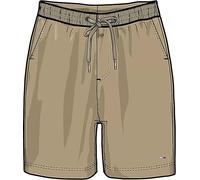Tommy Jeans Herren Sweatshorts Flag Beach mit Tunnelzug, Beige (Relic Tan), XS