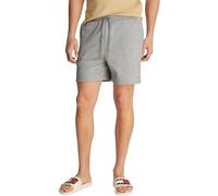 Sweatshorts TOMMY JEANS "TJM S FLAG BEACH SHORT EXT", Herren, Gr. XXL, N-Gr, grau (grau htr), Sweatware, Obermaterial: 80% Baumwolle, 20% Polyester, casual, Hosen (50295125-XXL) grau htr
