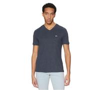 Tommy Jeans Herren T-Shirt Kurzarm Jaspe V-Ausschnitt, Blau (Dark Night Navy Htr), L