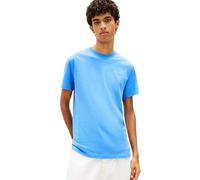 T-Shirt TOMMY JEANS "TJM SLIM LINEAR CHEST TEE EXT", Herren, Gr. L, blau twilight, Single Jersey, Obermaterial: 100% Baumwolle, regular fit normal, Rundhals, eingesetzt abgesteppte Kante, Shirts T-Shi