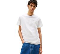 Tommy Jeans Herren T-Shirt Kurzarm Linear Chest Tee Slim Fit, Grau (Lt Grey Htr), XXL