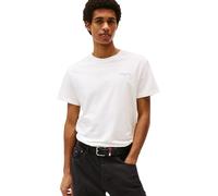Tommy Jeans Linear Chest Slim Fit Kurzarm-t-shirt L Ecru