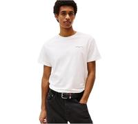 Tommy Jeans Linear Chest Slim Fit Kurzarm-t-shirt M Ecru