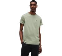 Tommy Jeans Herren T-Shirt Kurzarm Original Slim Fit, Elfenbein (Spring Olive), S