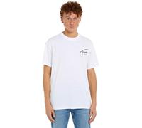 Tommy Jeans Herren T-Shirt Kurzarm Signature Print Tee aus Baumwolle, Weiß (White), XXL