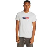 Tommy Jeans Herren T-Shirt Kurzarm Slim Entry Graphic Rundhalsausschnitt, Weiß (Ecru), L