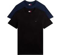 Rundhalsshirt TOMMY JEANS "TJM XSLIM 2PACK JERSEY TEE EXT", Herren, Gr. XL, schwarz (schwarz, schwarz night navy), Single Jersey, Obermaterial: 100% Baumwolle, slim fit normal, Rundhals, eingesetzt ab
