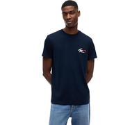 Tommy Jeans Slim Fit T-Shirt aus reiner Baumwolle in Marine, Größe L