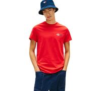 Tommy Jeans Herren T-Shirt Kurzarm Slim Sign Chest mit Logo, Rot (Rapid Red), M