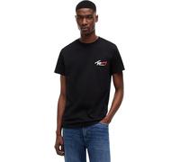 Tommy Jeans Slim Fit T-Shirt aus reiner Baumwolle in Black, Größe M