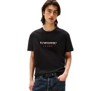 Tommy Jeans Herren T-Shirt Kurzarm Tee Regular Fit, Schwarz (Black), XL