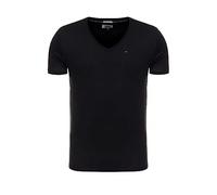 Tommy Jeans Herren T-Shirt Kurzarm TJM Original V-Ausschnitt, Schwarz (Tommy Black), 3XL