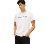 Tommy Jeans Herren T-Shirt Kurzarm Vintage mit Rundhalsausschnitt, Weiß (Ecru), XL