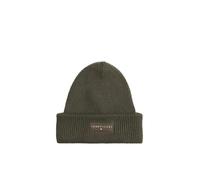 Beanie TOMMY JEANS "TJM LINEAR", Herren, grün (fatigue grün), Strick, Baumwolle, Mützen, in Grobstrick, mit Umschlag (79912169-0) fatigue grün