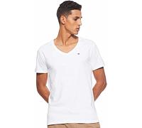 Tommy Jeans Herren Tjm Original Jersey V Neck Tee Dm0dm04410 Kurzarm Strickoberteile, Weiß (Classic White), XS EU