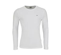 Tommy Jeans Herren Tjm Original Rib Longsleeve Tee Dm0dm04409 Langarm Strickoberteile, Weiß, XS EU