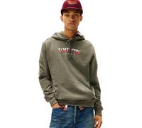 Tommy Jeans Regular Fit Hoodie aus reiner Baumwolle in Dunkelgruen, Größe M