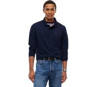 Langarm-Poloshirt TOMMY JEANS "REGULAR POLO", Herren, Gr. M, dunkelblau, Jersey, Obermaterial: 100% Baumwolle, unifarben, regular fit normal, Rundhals, eingesetzt Rippstrickbündchen, Shirts, Regular f
