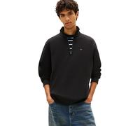 Tommy Jeans Herren TJM Reg Fleece 1/4zip Mock Neck Dm0dm20339 Sweatshirt mit halbem Reißverschluss, Black (Black), M