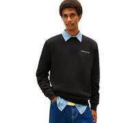 Tommy Jeans Herren TJM REG LINEAR Crew EXT DM0DM20249 Pullover Sweatshirt, Schwarz (Schwarz), Größe XXL, Schwarz (Schwarz), XXL