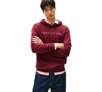 Hoodie TOMMY JEANS "TJM REG LINEAR LOGO HOODIE EXT", Herren, Gr. S, bunt (rot wine multi), Sweatware, Obermaterial: 80% Baumwolle, 20% Polyester, regular fit hüftlang, Rundhals, eingesetzt Bündchen, S