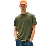 Tommy Jeans Herren TJM Reg Linear Logo Tee EXT Dm0dm17993 S/S T-Shirt, Green (Pewter Green Multi), S EU
