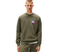 Tommy Jeans Herren TJM Reg RWB Flag Crew EXT Dm0dm22093 Pullover-Sweatshirt, Green (Pewter Green), S EU