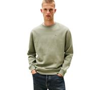 Sweatshirt TOMMY JEANS "TJM REG S FLAG CREW", Herren, Gr. S, utility sage, Sweatware, Obermaterial: 80% Baumwolle, 20% Polyester, casual, regular fit normal, Rundhals, Langarm eingesetzt Rippbündchen,