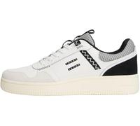 Tommy Jeans Herren TJM Retro Basket EM0EM01657 Low-Top, Weiß (Ecru/Black), 40 EU, Weiß Ecru Schwarz, 40 EU