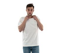 Tommy Jeans Herren Tjm Slim Jersey Neck Ext Dm0dm09598 Kurzarm Strickoberteile, Weiß (White), M EU