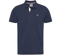 Tommy Jeans Herren Tjm Slim Placket Dm0dm15370 Kurzarm Poloshirts, Blau, M EU