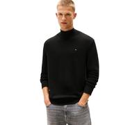 Rollkragenpullover TOMMY JEANS "TJM SLIM FIT ROLL NECK", Herren, Gr. S, schwarz, Sweatware, Obermaterial: 100% Baumwolle, casual, slim fit, Langarm Rippbündchen, Pullover, mit Mock Neck, Strickpullove