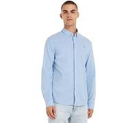 Tommy Jeans Herren Tjm Slim Stretch Oxford Shirt Dm0dm09594 Langarmhemden Gewebte Oberteile, Blau (Perfume Blue), S EU