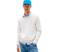 Tommy Jeans Regular Fit Strickpullover aus reiner Baumwolle in Hellgrau Melange, Größe S