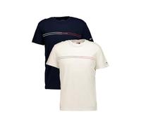 Tommy Jeans Herren TJM SLM Entry Grphc EXT 2 Pck Dm0dm21902 S/S T-Shirt, Multi (Dark Night Navy/Ecru), XXL EU