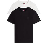 Tommy Jeans Herren TJM XSLIM 2PACK Jersey Tee EXT DM0DM20687 S/S T-Shirt, Mehrfarbig (Black/Ecru), 3XL, Mehrfarbig (Schwarz/Ecru), 3XL