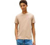 Tommy Jeans Herren T-Shirt Kurzarm Tee Rundhalsausschnitt, Beige (Coastal Taupe Htr), S