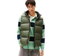 Tommy Jeans Herren Weste Essential Down Vest mit Kapuze, Grün (Pewter Green), S