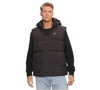 Tommy Jeans Herren Weste Essential Down Vest mit Kapuze, Schwarz (Black), XXL