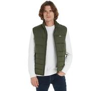 Tommy Jeans Herren Weste Light Down Vest Steppweste, Grün (Fatigue Green), XS
