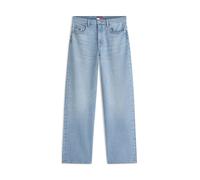 Straight-Jeans TOMMY JEANS "LAYLA HR SLIM STR", Damen, Gr. 27, Länge 32, denim light, Denim/Jeans, Obermaterial: 99% Baumwolle, 1% Elasthan, unifarben, slim fit lang, Jeans Straight-Jeans, High Waist,