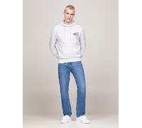 Kapuzensweatshirt TOMMY JEANS "TJM REG ENTRY GRAPHIC HOODIE EXT" Gr. L, silberfarben (silver grey) Herren Sweatshirts (50233339-L) silver grey