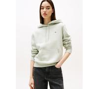 Tommy Jeans Damen Hoodie Flag Regular Fit, Grün (Misty Sage), XL