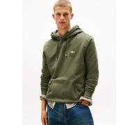 Hoodie TOMMY JEANS "TJM REG BADGE HOODIE EXT", Herren, Gr. S, grün (pewter grün tonal), Sweatware, Obermaterial: 100% Baumwolle, regular fit hüftlang, Rundhals, eingesetzt,Ärmel ohne Ärmelschlitz Ripp