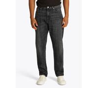 Gerade Jeans TOMMY JEANS "Isaac Relaxed Tapered" Gr. 32, schwarz, Jeans, Herren, 32, Länge 34, Denim/Jeans, Obermaterial: 99% Baumwolle, 1% Elasthan, Relaxed-Fit-Jeans mit konisch zulaufendem Bein (11