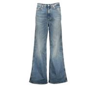 Weite Jeans TOMMY JEANS "Claire High Rise", Damen, Gr. 25, Länge 30, denim schwarz 1, Denim/Jeans, Obermaterial: 99% Baumwolle, 1% Elasthan, unifarben, casual, weit lang, Jeans, mit Logo-Badge (710517