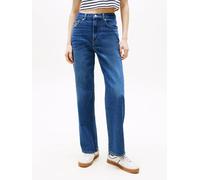 Tommy Jeans Layla Bi0152 Slim Straight Fit Hochtaillierte Jeans 26 Denim Dark