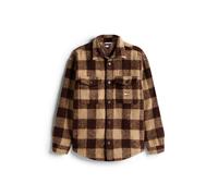 Tommy Jeans - Kariertes Oversized Fit Overshirt aus Flanell braun - Gr. - L