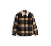 Tommy Jeans - Kariertes Teddy-Overshirt schwarz - Gr. - M