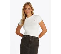 Tommy Jeans Kurzarmshirt "TJW SLIM C-NECK TEE" mit Logo-Stickerei (98857352-XS) ecru